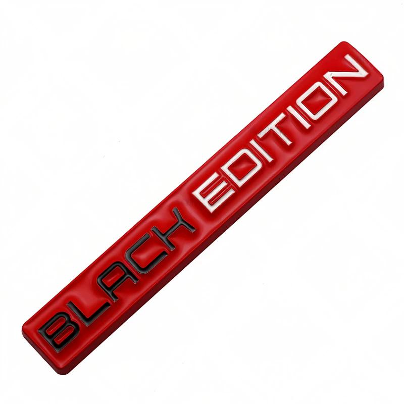 Car Styling 3D Black Edition Decorative Metal Adhesive Logo Rear Trunk Badge Fender Sticker Body Emblem Decal Car Accessory