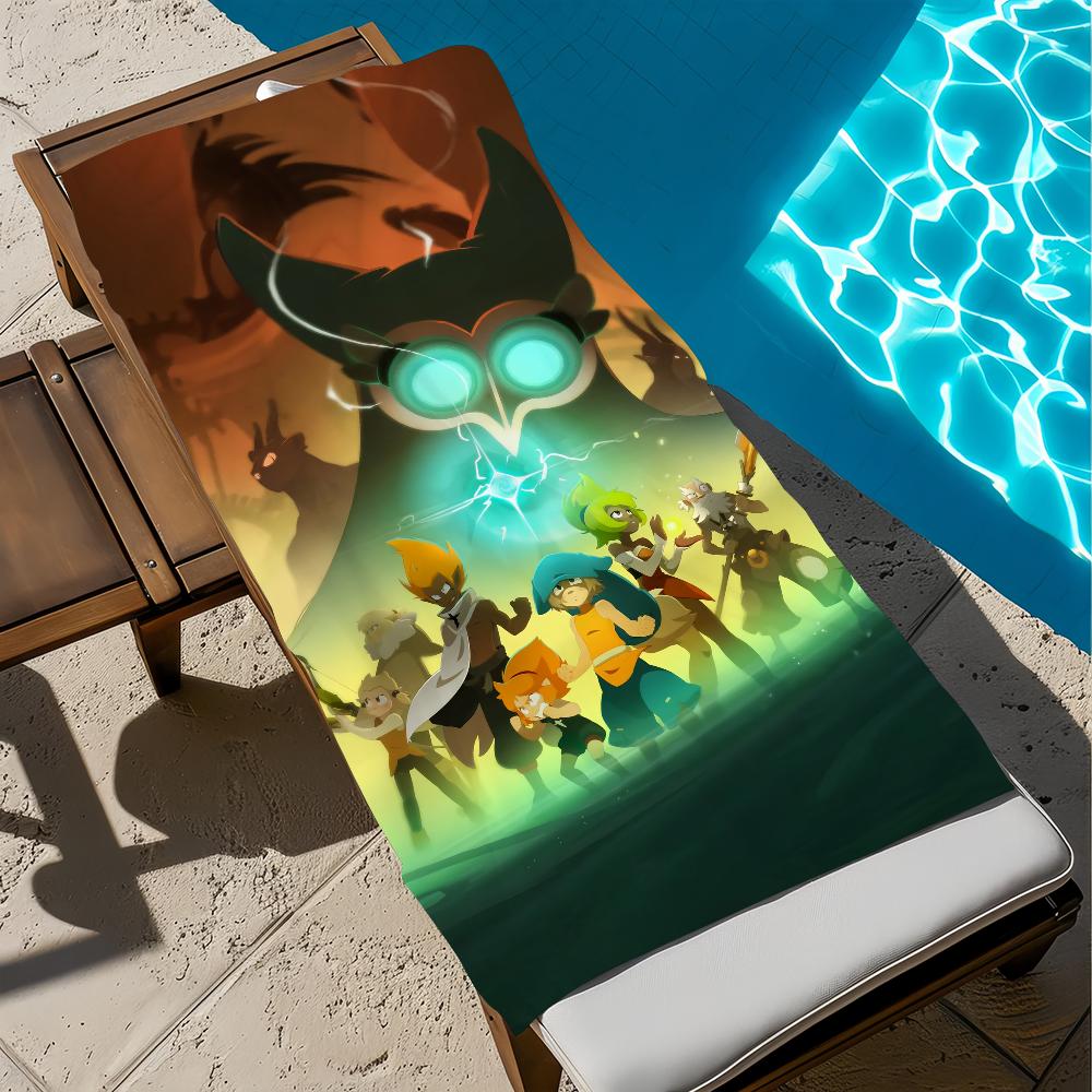 

W-wakfu-u CUTE Towel Beach Quick Dry Soft Pool Towels Gift for Travel Gym Shower Camping sports W30*H60(CM)
