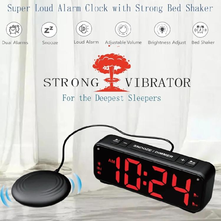 USB Connectives Vibratings Alarm Clock with Fashionable Look for Bedroom and Travel Use