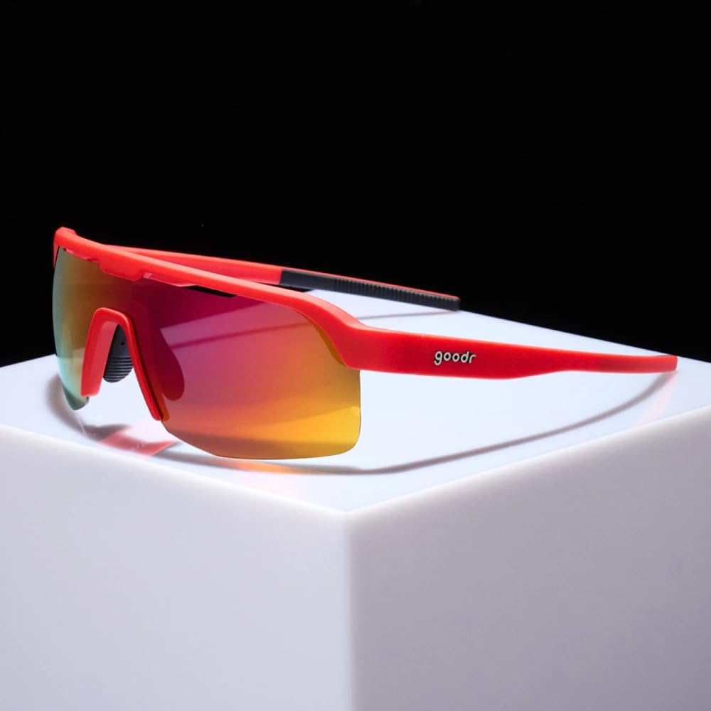 Goodr Sunglasses Series Lightweight Polarized UV Protection Running Shin Splint Inferno Bolt-G Women's Men's Dante's