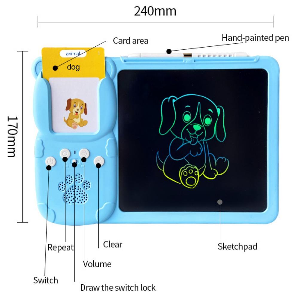LCD-Handschrifttafel für Kinder, Kartenzeichenmaschine, Karteneinschub, Graffiti-Zeichenbrett, Puzzle, All-in-One-Maschine, Smart Media, Lernspielzeug