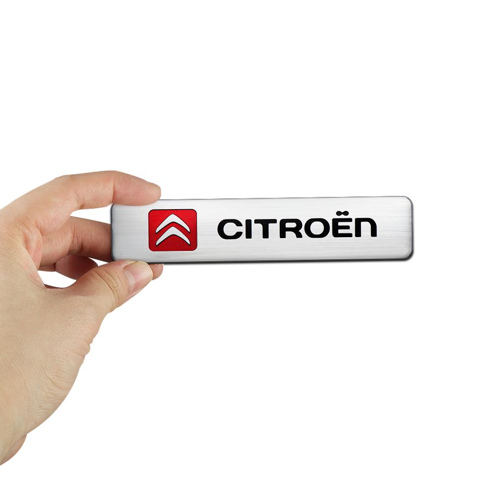 Style de Voiture Badge Autocollant en Aluminium Décoration Garde-boue Coffre Autocollant Pour Citroen C4 C3 C5 C1 C2 C6 Berlingo Celysee Cactus Picasso Saxo