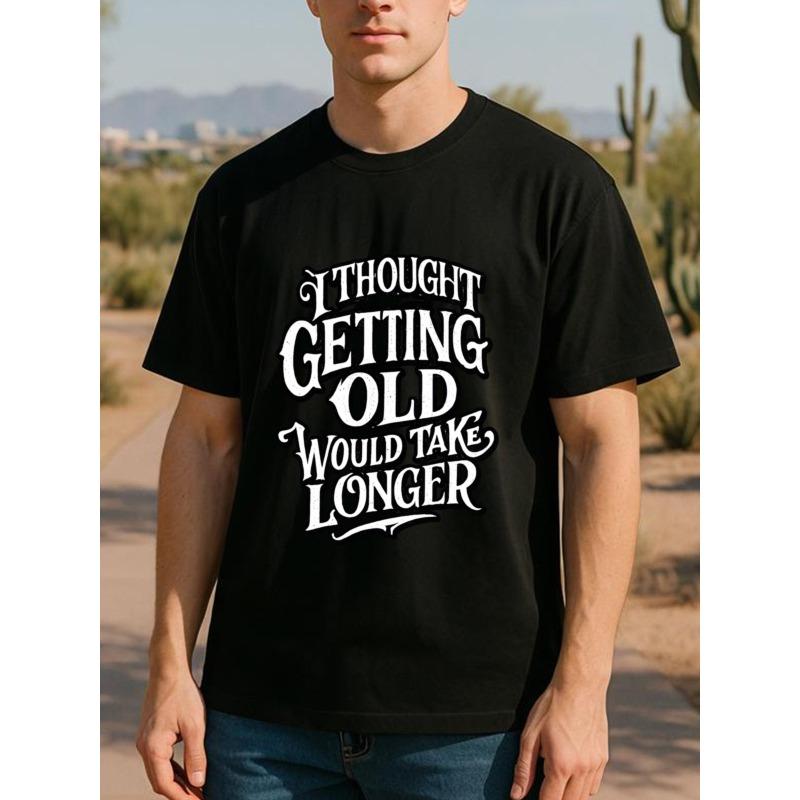 European Size Men'S Print Short-Sleeved T-Shirt | Casual Commuting Style, Medium Elasticity, Fashionable, All-Season Wear, Crew Neck