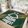 Nottingham Forest Design Kristall Samt Teppich Gemütlich Nicht?Rutschfester Teppich mit Aufdruck für Schlafzimmer Wohnzimmer Eingang