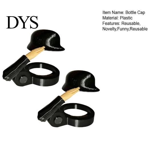 Tappi Resistenti alle Crepe 2 Pezzi Divertenti Tappi a Casco da Soldato, Tappi di Plastica per Birra per Bottiglie Collezionabili Standard, Tappo a Salutazione Riutilizzabile per Feste