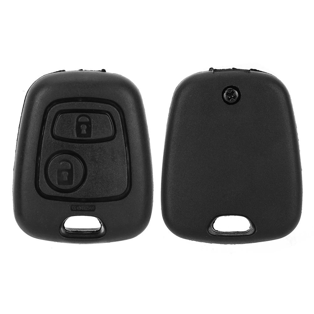 2 Knoppen Auto Intelligente Afstandsbediening Sleutelhanger Hoesje Vervanging Geschikt voor Peugeot 206