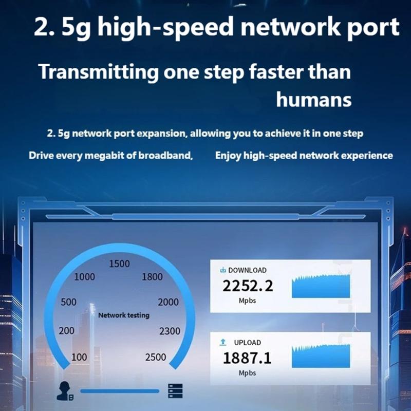 Portable Aluminum Alloy USB C Male to RJ45 Ethernet processor Supporting 2500Mbps and 100W Fast Charging Plug and Play for Home Office