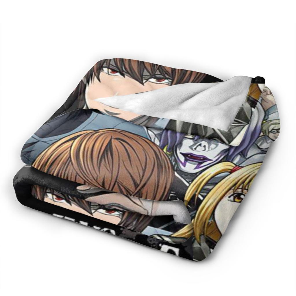 Death Note Manga Anime TV Show Poste Blanket Soft Street Trend Plush Throw Blanket For Bedroom Flannel Bedspread Bed Cover