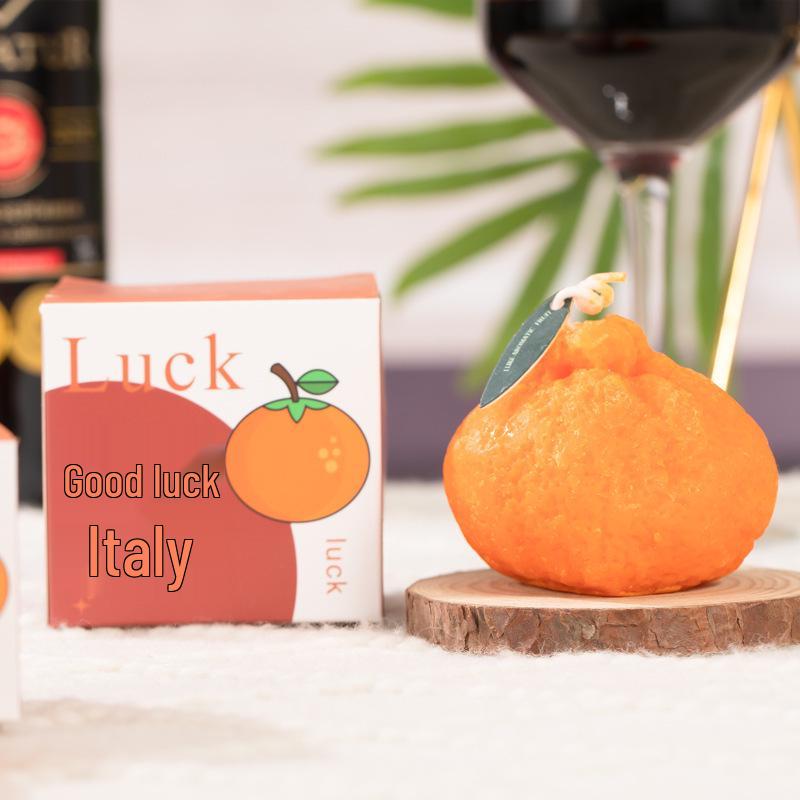 Handmade Creative Orange-Scented Candle Ornament