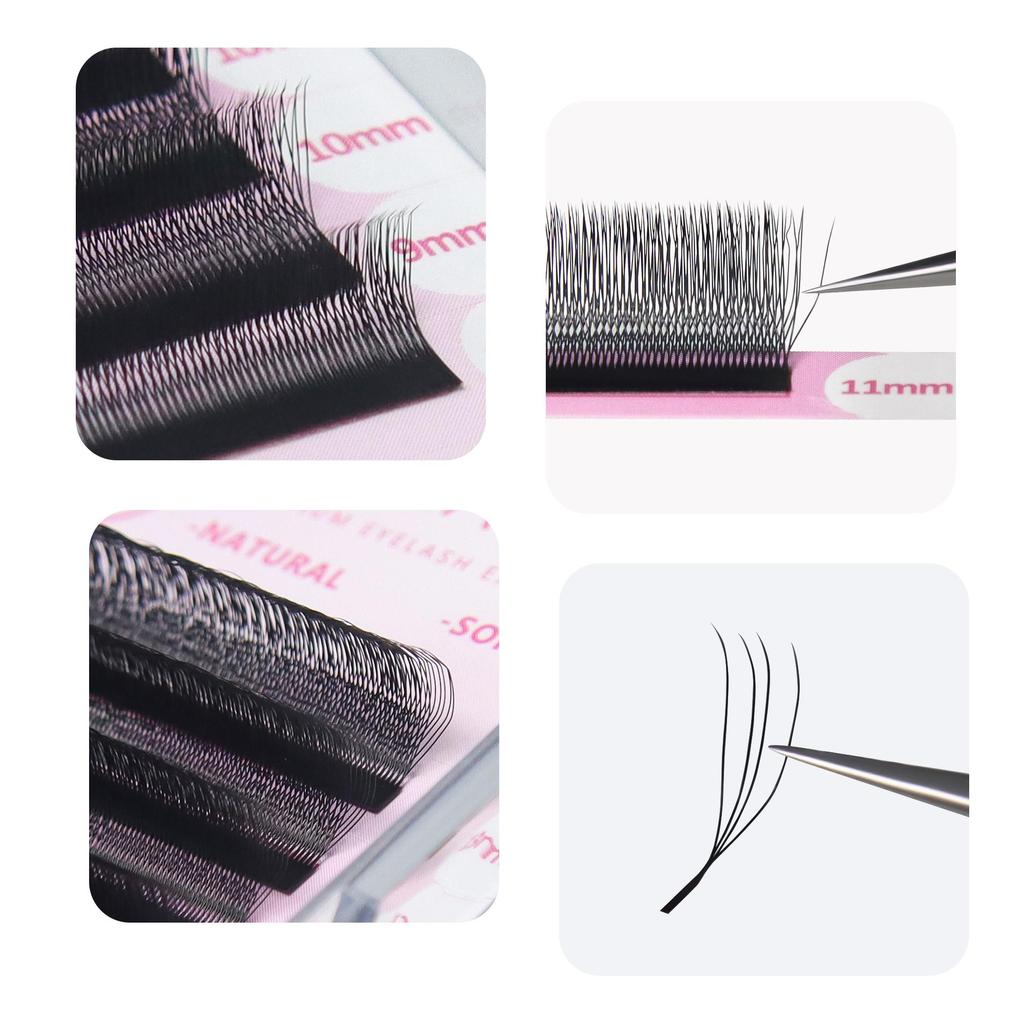 ANNAFRIS U-shaped YY 3D 4D 5D Eyelash Extension Double Tips U YY Premade Fan Lashes Fluffy Soft False Eyelashes