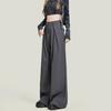 Women's Grey Baggy Suits Pants Vintage Y2k Pants Harajuku Aesthetic Office Ladies High Waist Trousers Fashion Clothes