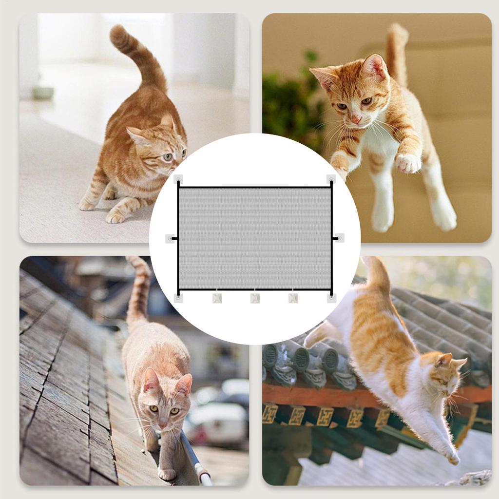 Foldable Pet Gate No Drill Mesh Safety Barrier for Dogs Cats Indoor Fence Portable Pet Barrier for Doorways Hallways Stairs