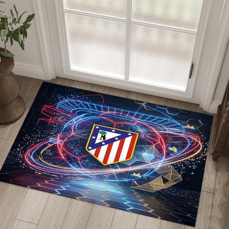 Design Atletico Madryt Kryształowy Aksamitny Dywan Przytulny Nie?Antypoślizgowy Dywan Wzorzysty Do Sypialni Salonu Przedpokoju
