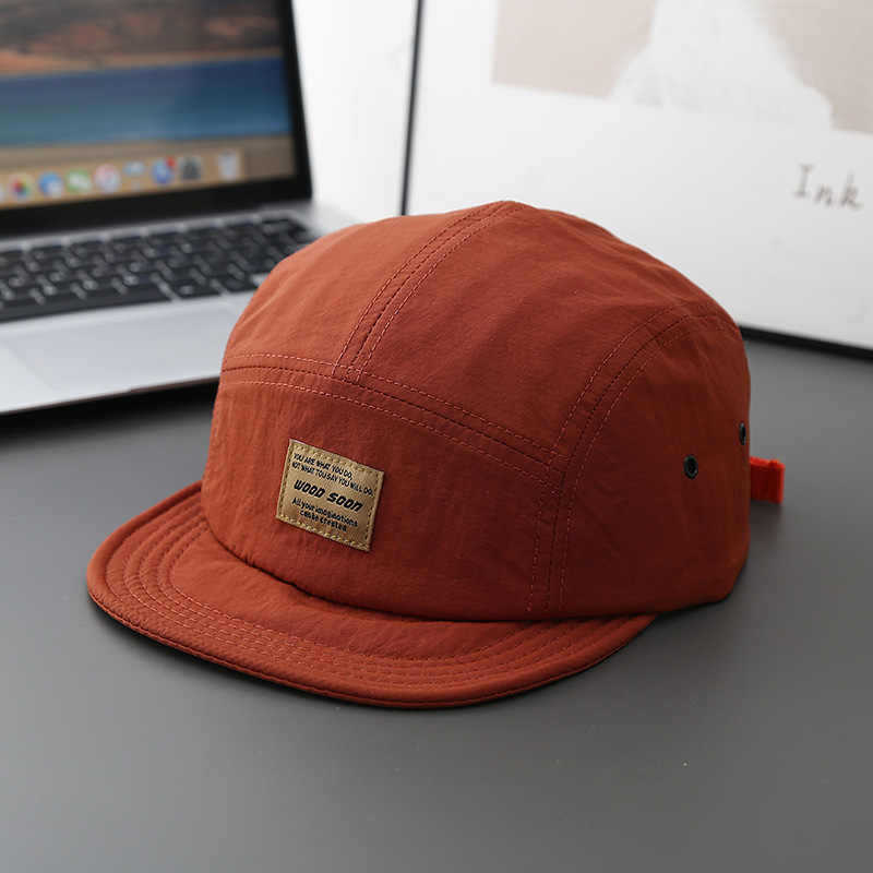 Snabbtorkande Japansk Stil Kort Brätte Retro Femdelad Hatt Utomhus Anknäbb Keps Fyra Årstider Mjukt Brätte Basebollkeps