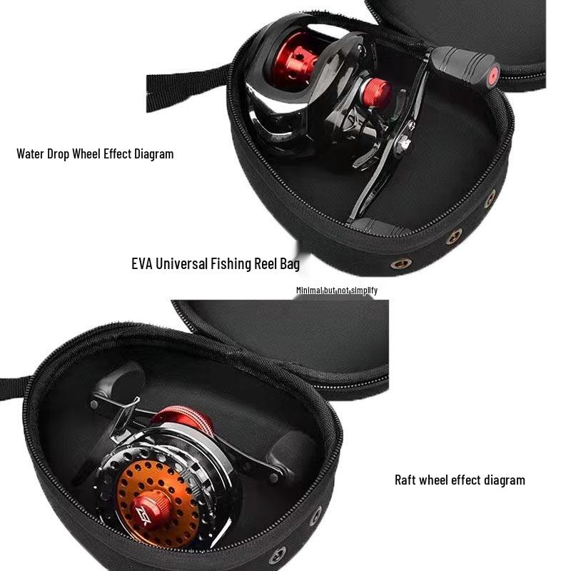 Universal EVA Fishing Reel Bag - Customizable Logo - Fits Spinning, Baitcasting, Raft Reels - Durable Protection Box