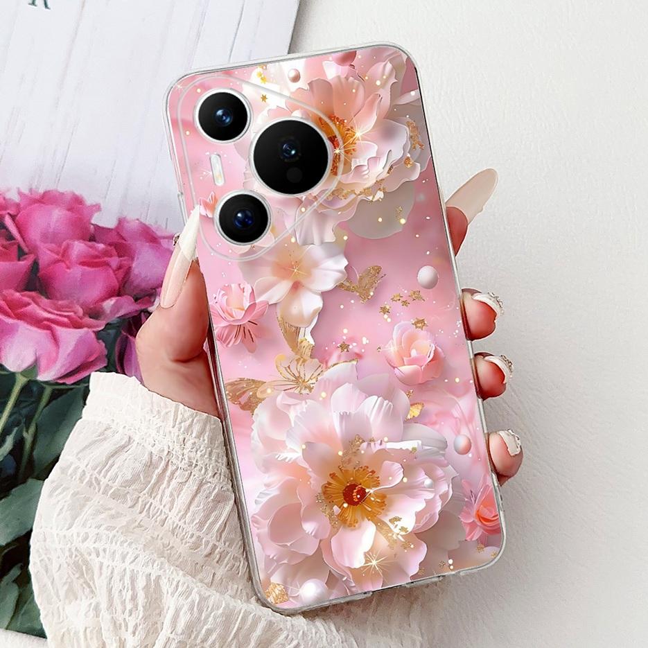 For Huawei Pura 70 Pro Plus Case Colorful Flower Painted Cover Soft Slim Phone Case For Huawei Pura 70 Ultra Pura70 Pro 5G Shell
