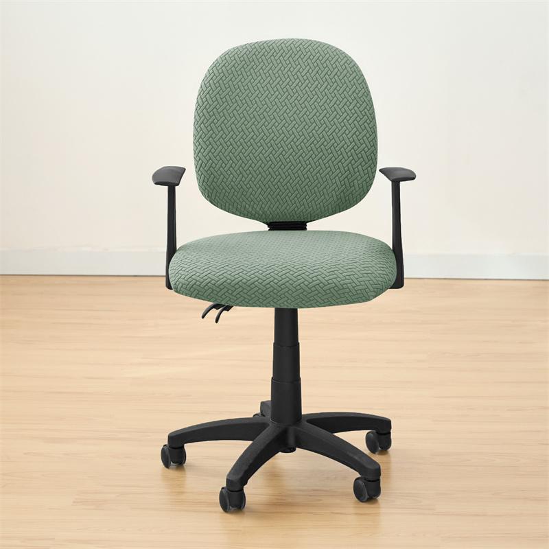 

2 шт./набор жаккардовых чехлов для офисного кресла, раздельный дизайн, чехол для компьютерного кресла, эластичный чехол для компьютерного кресла для игровой комнаты 1set chair cover