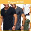 Men's Slim Fit O-neck Short Sleeve Muscle Tee T-shirt In Soft Breathable Fabric