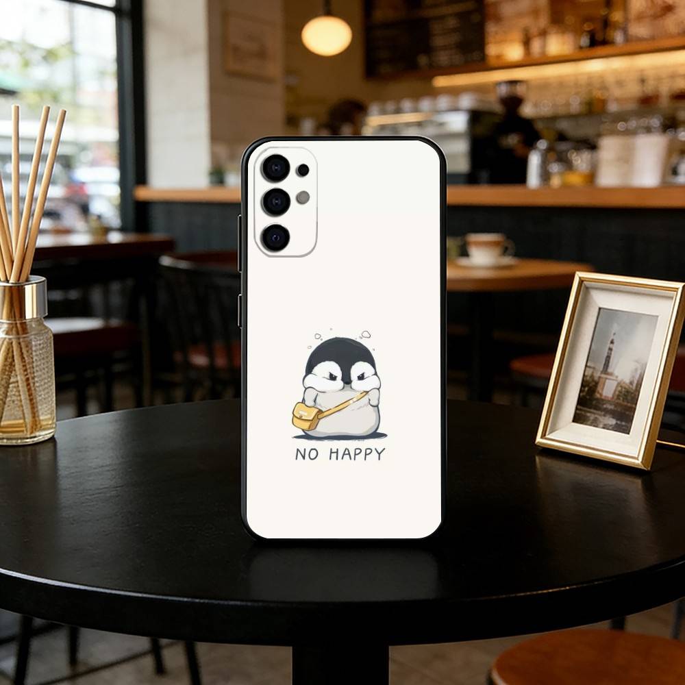Cute cartoon penguin Phone Case For Samsung S25,S24,S21,S22,S23,S30,Ultra,S20,Plus,Fe,Lite,Note,10,Black Cover