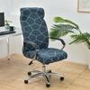 Geometry Computer Chair Cover Elastic Office Chair Cover Non-Slip Rotating Seat Slipcover Universal Armrest Chair Protector Case