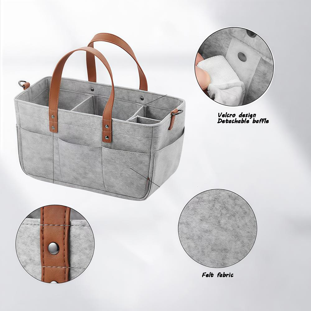 Large capacity diaper bag, felt bag, baby travel storage bag, mommy bag tote bag.zwq