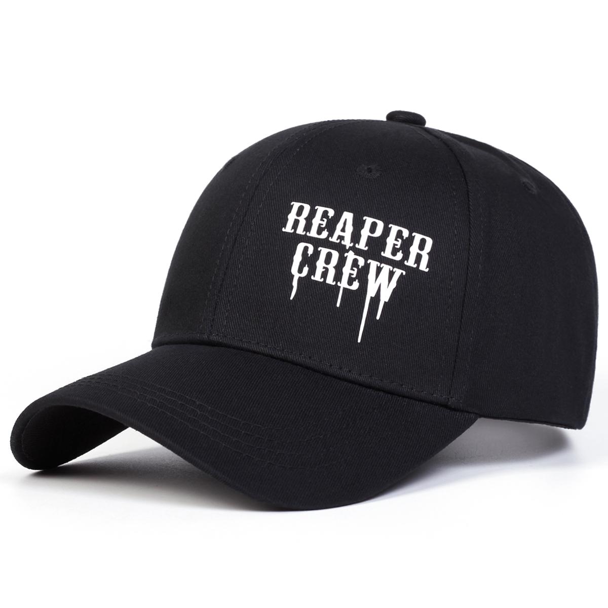 

Бейсболки унисекс REAPER CREW с вышитыми буквами, регулируемые, для отдыха на весну и осень, повседневные, солнцезащитные кепки чёрный
