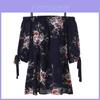 Fashion Womens Plus Size Floral Print Cold Blouse Camis Casual Shoulder Tops For Summer