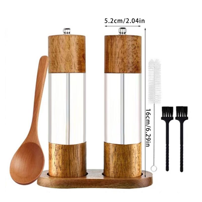 Hand Operated Salt and Peppers Shakers Adjustable Coarseness Spices Mill Manual Peppers Grinder Practical Kitchen Tool