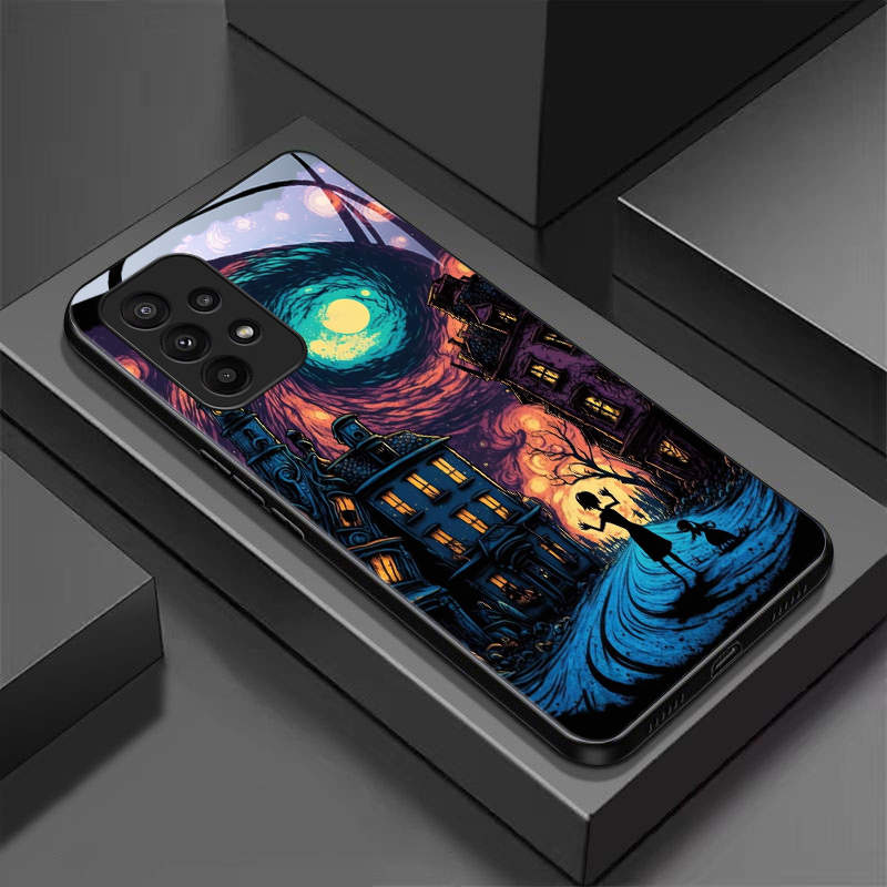 

Чехол для телефона Стеклянный ТПУ Чехол для телефона для Samsung Galaxy S26 S25 S24 S23 S22 S21 FE, Ultra, Plus Ударопрочный Хэллоуинская тема For Galaxy S26