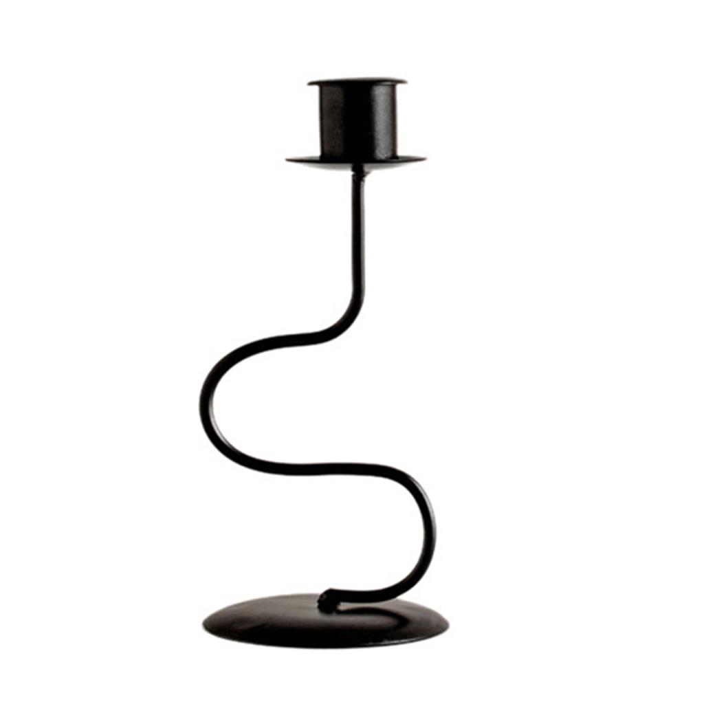 Artistic Twisted Designs Candle Stand Detachable Iron Candle Holder Taper Candlestick for Living Room or Dining Table