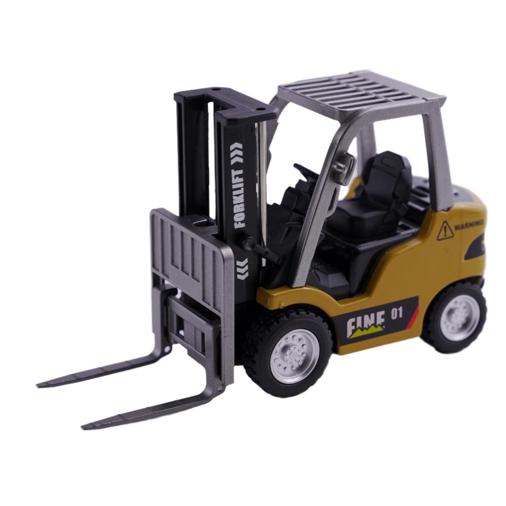 New 1:64 Mini RC Forklift Toy Compact Moving Alloy Forklift Truck Desktop Simulation Trolley Gifts Remote Control Car