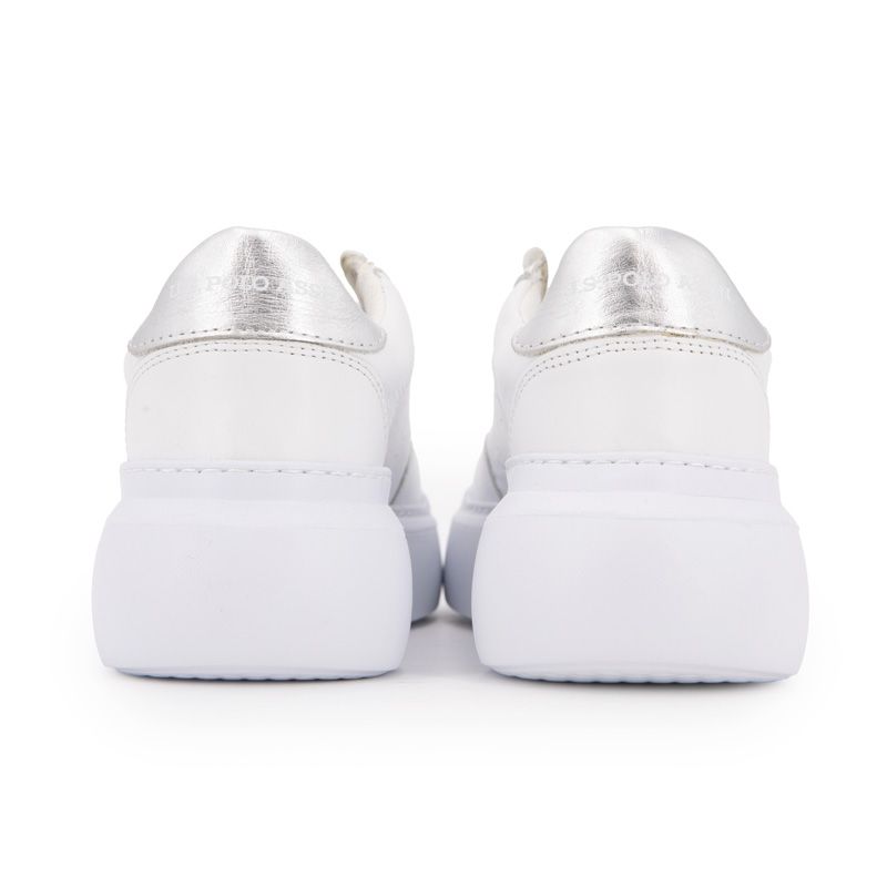 Balti raišteliais sportbačiai baltu storu padu Moteriški US POLO