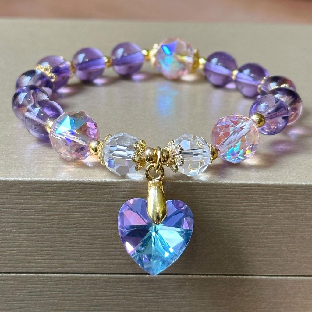 JYL TS Bracelet Purple Lotus Jade -Cultivates Spirituality & Attracts Elegant Luck