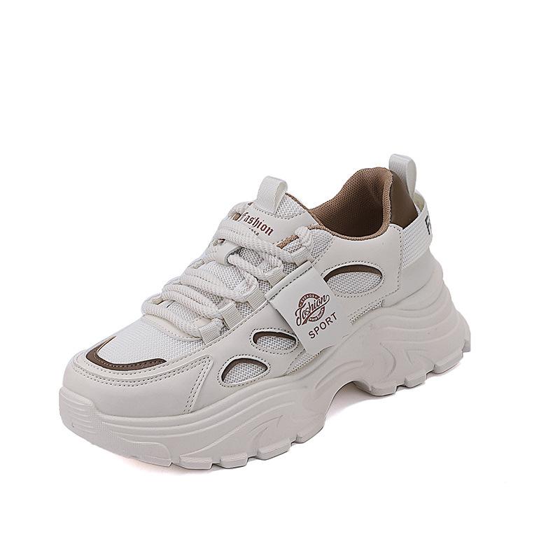 

Маленькие ноги с юбками, туфли на платформе для пап, женская универсальная весенняя студенческая обувь 2025 года, новая повседневная спортивная обувь, увеличивающая рост 35