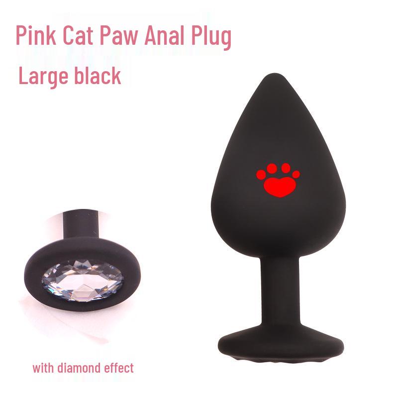 Silicone Cat Paw Anal Plug for Beginners - SM Training Anal Beads for Female Anus Dilation and Masturbation