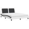 VidaXL Lit avec Matelas, Lit Rembourré avec Coussin de Tête de Lit, Lit Double, Lit Adulte, Meuble de Chambre à Coucher 3208879