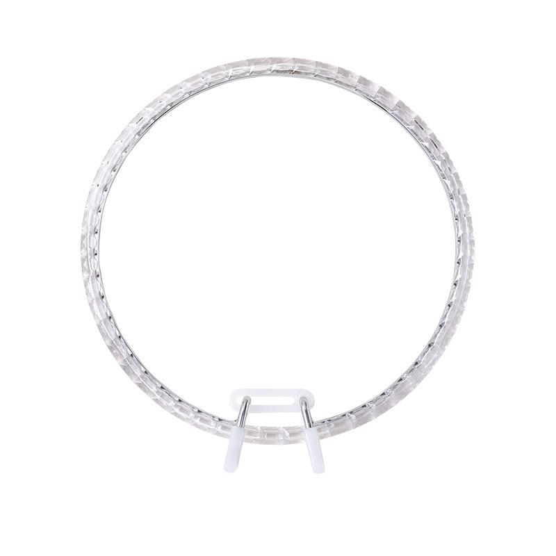 Acrylic Spring Tension Embroidery Hoop, Diamond-Cut Quick-Snap Frame (16cm & 22cm)