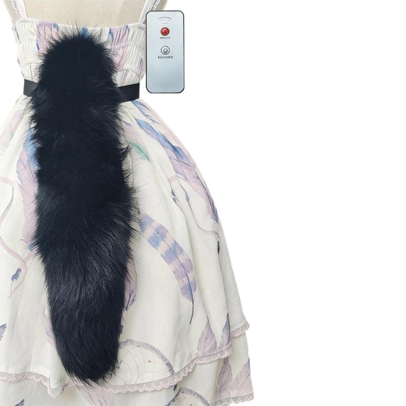 Furry Remote Operated Foxes Tail Accessory Adjustable Moving Costume Tail For Stage Shows And Costume Parties