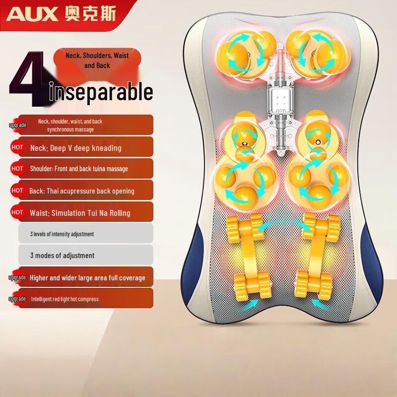 

Aux Multi-function Neck & Back Massager Cushion