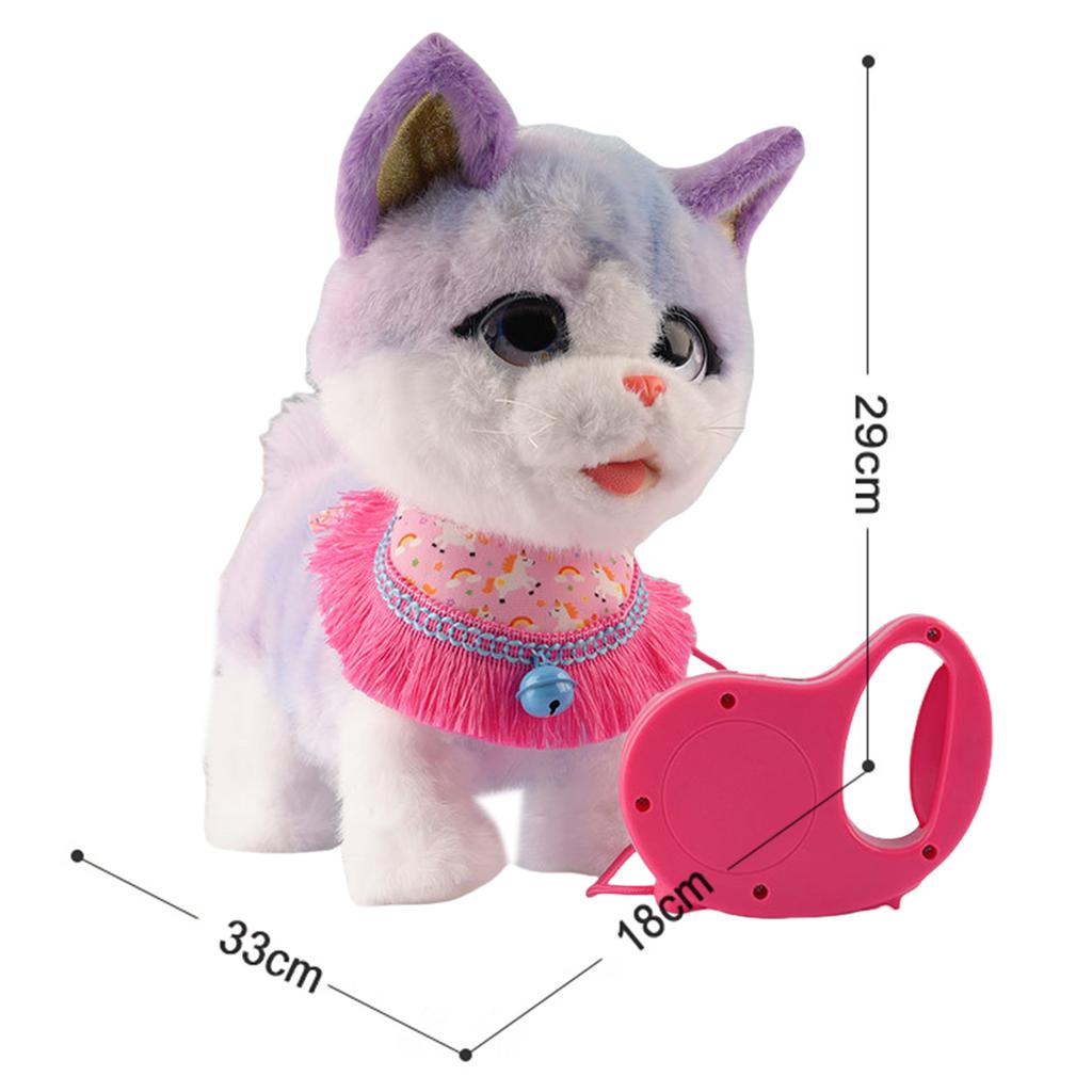 Electronic Interactive Plush Toy with Remote Control Leash Realistic Robot Puppy Toy for Ages 4 Up