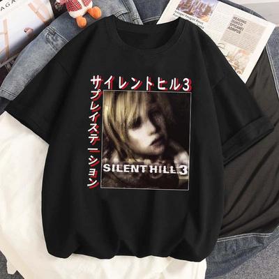 T-shirt Imprimé Graphique Jeu Silent Hill Mode Hommes Manches Courtes T-shirt Été Femmes Décontracté Col Rond Streetwear T-shirt Hauts