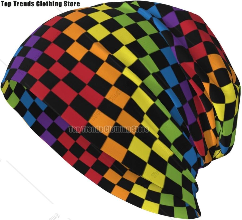 Rainbow Pride Hat Chemo Headwear for Women for Beanie Hat Skull Cap Cancer Headwear Accessories