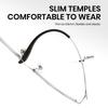 Cyxus Fashion Glasses, Hingeless Frame with Titanium Frame, Stylish for Business and Casual Wear, Unisex (8147X64, Black & Silver)
