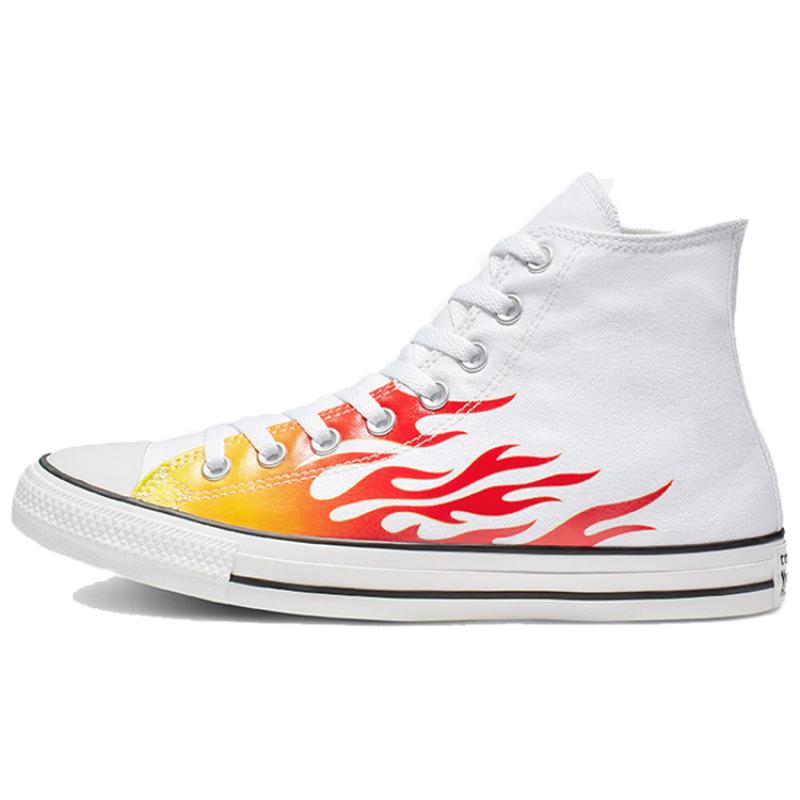 

Converse Chuck Taylor All Star Archive Print Flame Abrasion Resistant Lightweight High Top Canvas Shoes Unisex White 35