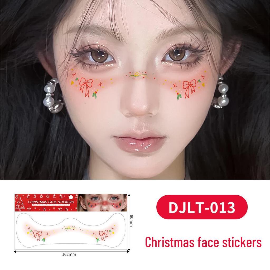 Christmas Tattoo Stickers: Easy-to-Remove Temporary Makeup Tattoos with Tree, Reindeer, and Snowflake Designs.