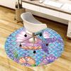1PC Mermaid Shell Non-Slip Floor Round carpet, Office, family, bedroom, Large Area Rug Indoor Rugs, Vibrant Colors-Z0478