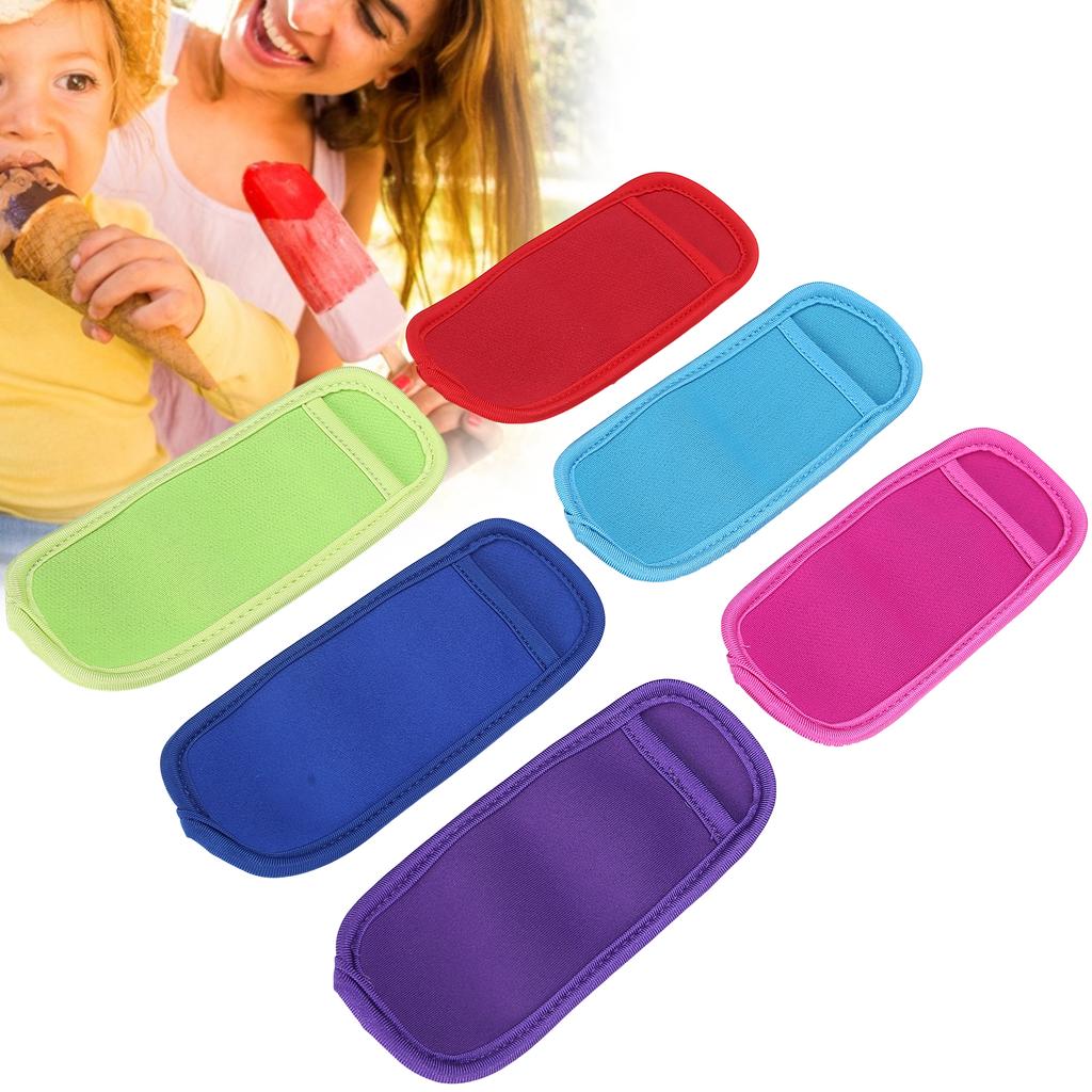 6pcs Portable Ice Candy Bag Ice Sucker Holder Sleeves Accessory for Party Barbecue
