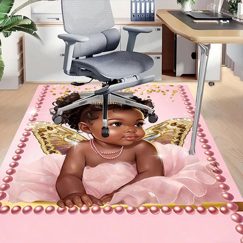 1PC Princess Butterfly Extra Large Non-Slip Floor carpet, Office, family, bedroom, Studio Large Area Rug,Longlasting Material-J0347 60cm by 90cm