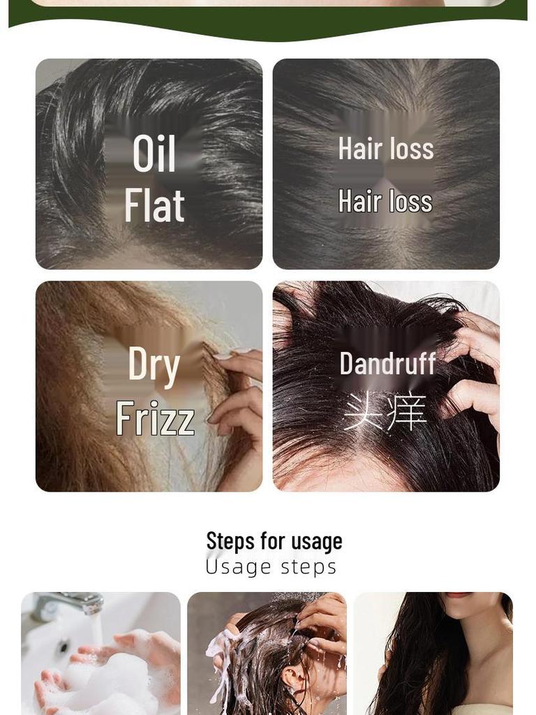 Natural Herbal Shampoo Soap with Oriental Arborvitae & Polygonum Multiflorum for Fluffy, Nourishing Hair Care