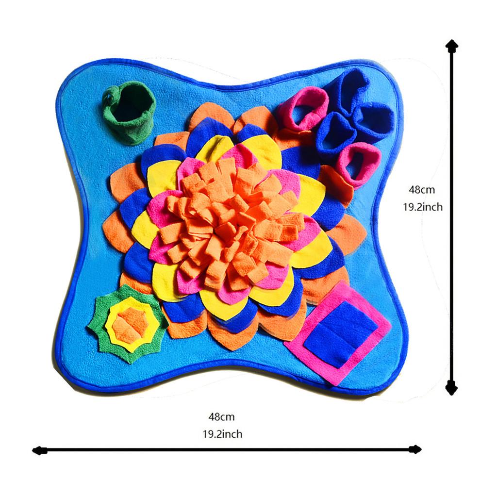 Multicolor Pet Sniffing Mat With Plush Cover For Dog And Cat Play And Training